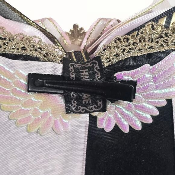 Anime-Inspired Bow Ribbon Cosplay Decoration Hair, Bags, Backpacks - Black/Red